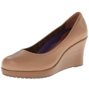 CROCS Brown Wedge A Leigh